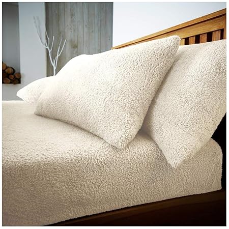 White Hendem Tradings Teddy Bear Pair Pillowcases Warm Cosy Plush