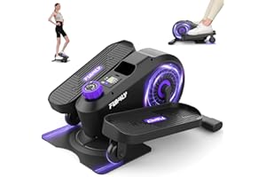 FUNMILY Under Desk Elliptical, Desk Bike Pedal Exerciser, Fully Assembled Leg Exerciser 2 in 1 Seated Standing Elliptical, Ultra-Quiet Mini Elliptical Machines for Home Office Use