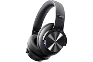 Picun B8 Bluetooth Headphones, 120H Playtime Headphone Wireless Bluetooth with 3 EQ Modes, Low Latency, Hands-Free Calls, Over Ear Headphones for Travel Home Office Cellphone PC Black