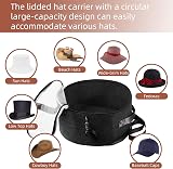 Ohiyoo Large Round Foldable Felt Hat Box Storage with Lid Dark Grey Toy Clothes view 6