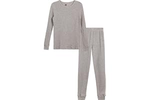 ONLY BOYS’ Thermal Underwear Set – 2 Piece Waffle Knit Top and Long Johns (2T-16)