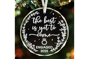 FUCDTEFC Engagement Gift for Couples 2025, Just Engaged Ornament, The Best is Yet to Come - Engaged 2025, Wedding Bridal Shower Gifts, Just Married Gifts for Newlywed Couple, Bride, Women, Her