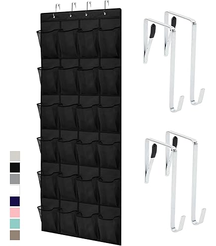 24 Over The Door Shoe Organizer Rack Hanging Storage Holder Hanger Bag Closet - Foto 9