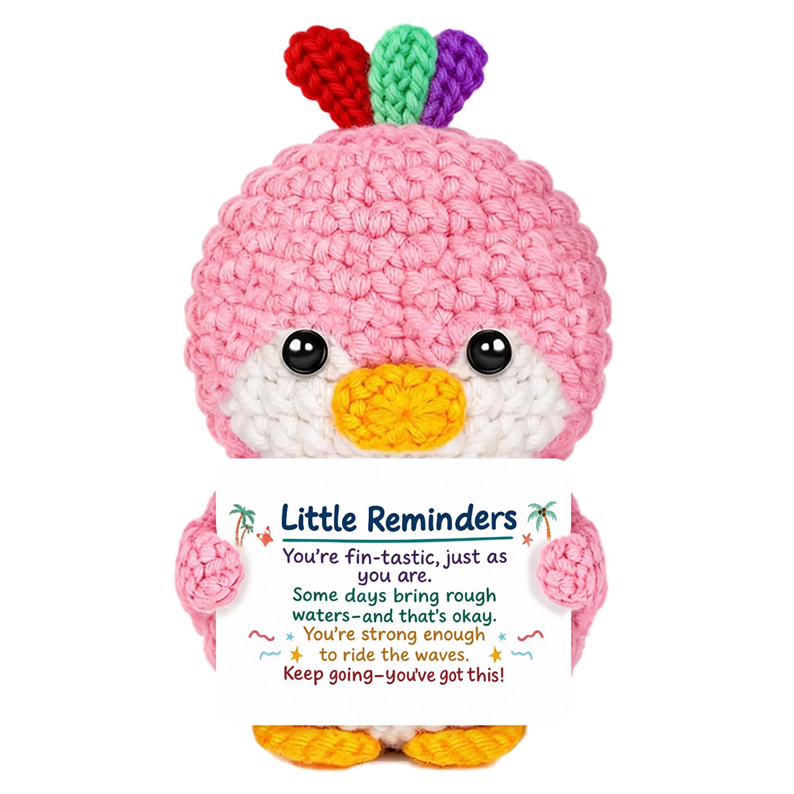 Handmade Positive Crochet Doll - Cute Decorative Hanging Ornamentsfor Sentimental Keepsake, Friendship Birthday, Meaningful Gift for Her