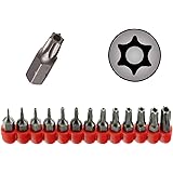 Ram-Pro 13Pc Torx Star 6 Point, Security Tamper Proof, Driver Bit Set - T4, 5,6,7,8,9,10,15,20,25,27,30,40 – Multifunction Damage/Shear Resistant Hollow Torque Kit