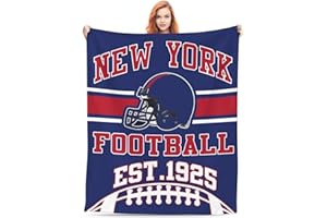 TOUVCRD New York Fans Blanket Gifts 50x60 inches Soft Lightweight Flannel Throw Blanket for Men Women Youth Kids Classic Football Team Color Blankets for Sofa Bed Bedroom Living Room