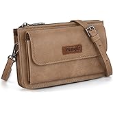 Wrangler Crossbody Wallet for Women RFID Clutch Phone Purse with Credit Card Slots | RFID, Vegan Leather, Small, Purses, with Phone Pocket, Adjustable Strap