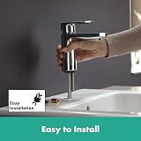 Hansgrohe Vernis Blend Basin Tap 70mm EcoSmart Chrome 71550000 with Pop-Up Waste view 8