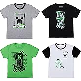 Minecraft Creepers Value 4-Pack of Youth Boy's Short Sleeve Tees