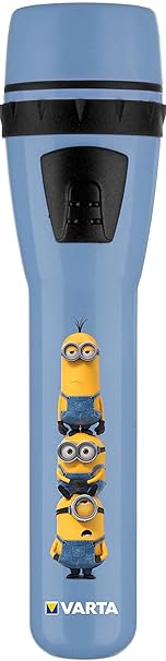 Varta 5mm LED Minions Taschenlampe für Kinder inkl. 2x High Energy AA Batterien Kindertaschenlampe Flashlight Leuchte Taschen