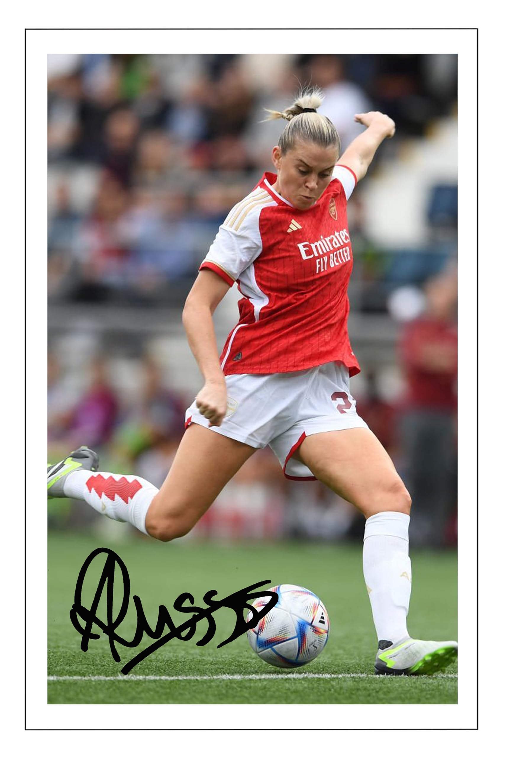 RJR PRINTS Alessia Russo - Arsenal Ladies Signed 12x8 Inch Photo Print Pre Printed Signature Autograph Football Gift