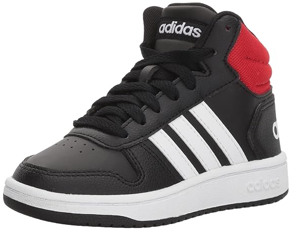 adidasDB1949 - Vs Hoops Mid 2.0 K Unisex-Kinder, Schwarz (schwarz/weiß/rot), 22 EU