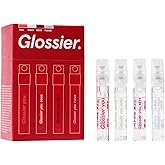 Glossier You Mini Wardrobe Fragrance Set, 4 x 1.5ml | Unisex Travel EDP Sampler, You, Fleur, Doux &amp; R&ecirc;ve, Skin-Scent Enhancer, Smells Different on Everyone