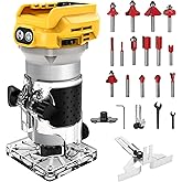 Router Tool Cordless Wood Palm Router Tool Compatible with Dewalt 20V Battery,21V 800W Brushless Handheld Palm Routers for Wo