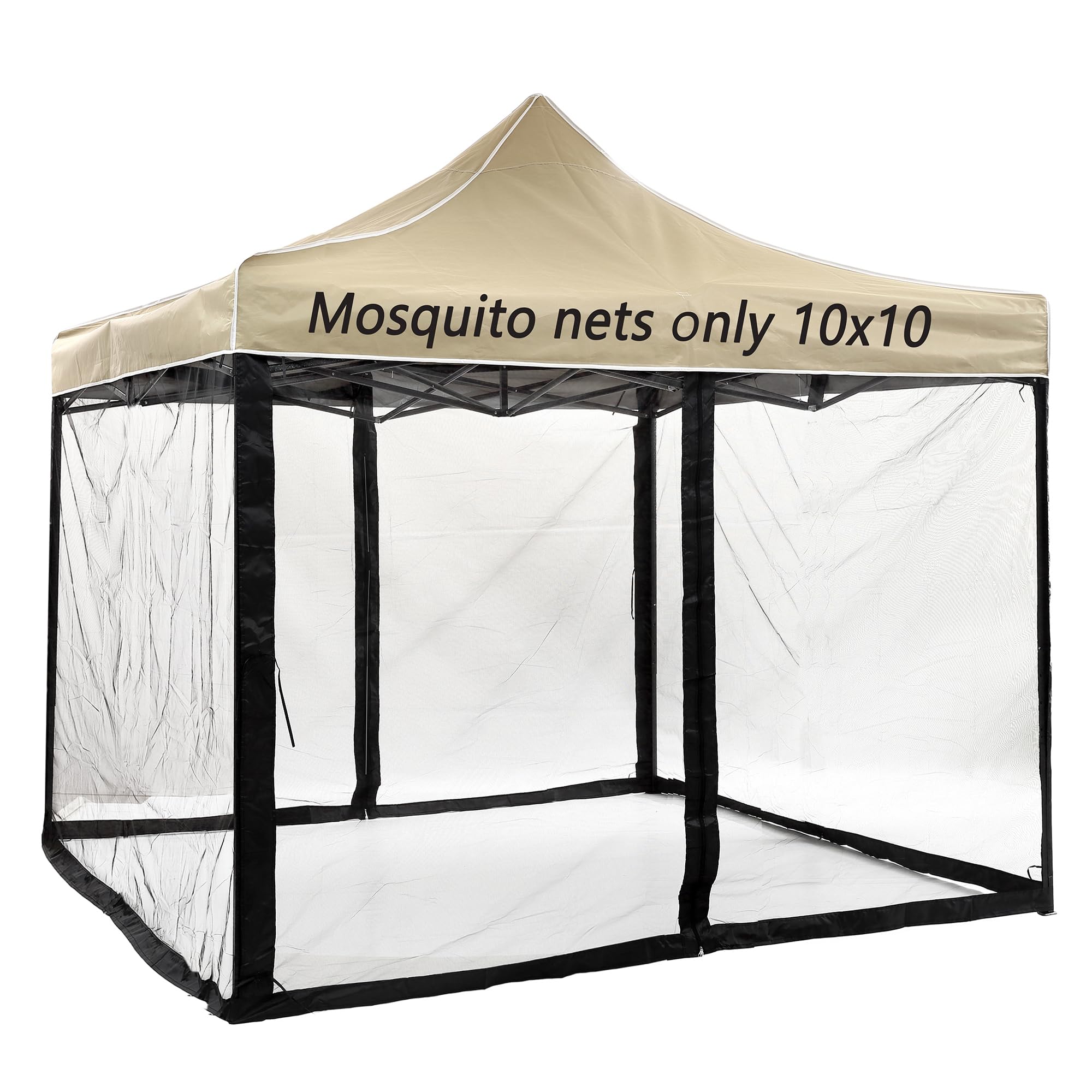 thumbnail interactive-video image 1 of MFX Replacement Mosquito Netting For 10x10 Ft Gazebo - Water Resistant Polyester Mesh Walls 1 of 4