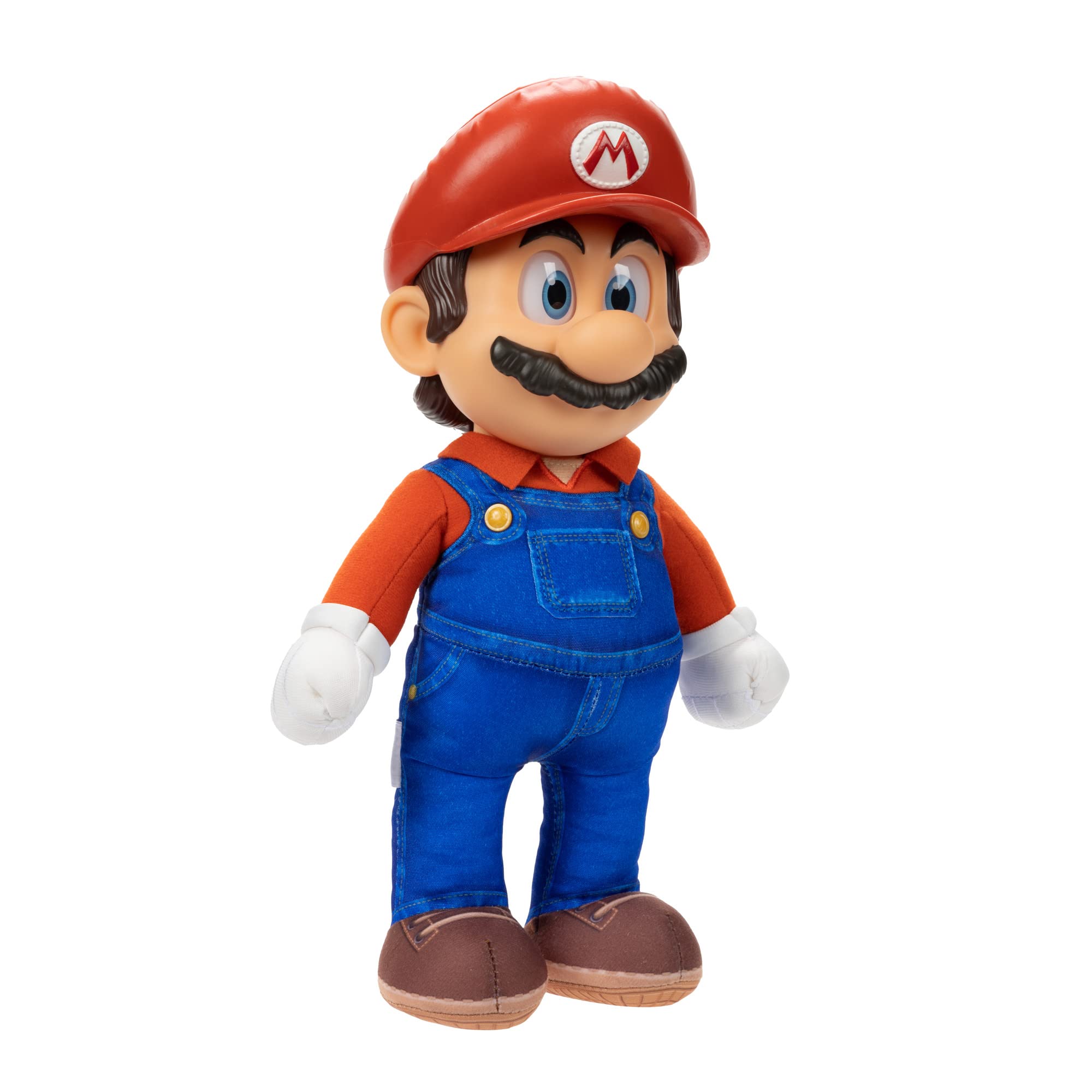THE SUPER MARIO BROS. MOVIE Poseable Mario Plush, Stands 14’ / 35cm Tall, Realistic Eyes and Fully-Articulated — image 1