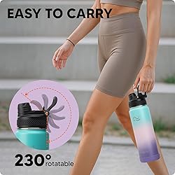 Swigina [2-IN-1 LID] Insulated Water Bottle with