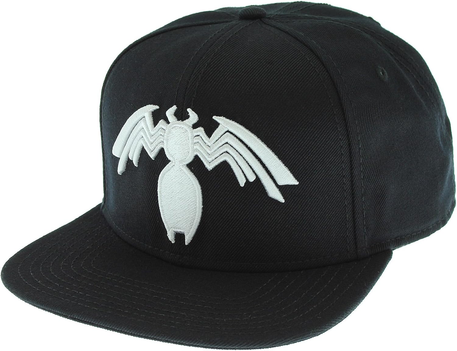 Marvel Comics Venom Symbiote Logo Licensed Adjustable Snapback Cap Hat Black: Clothing