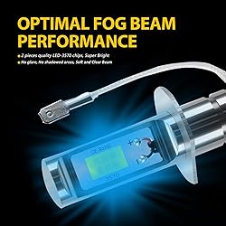AUXLIGHT H1 LED Fog Light DRL Bulbs, 3000 Lumens