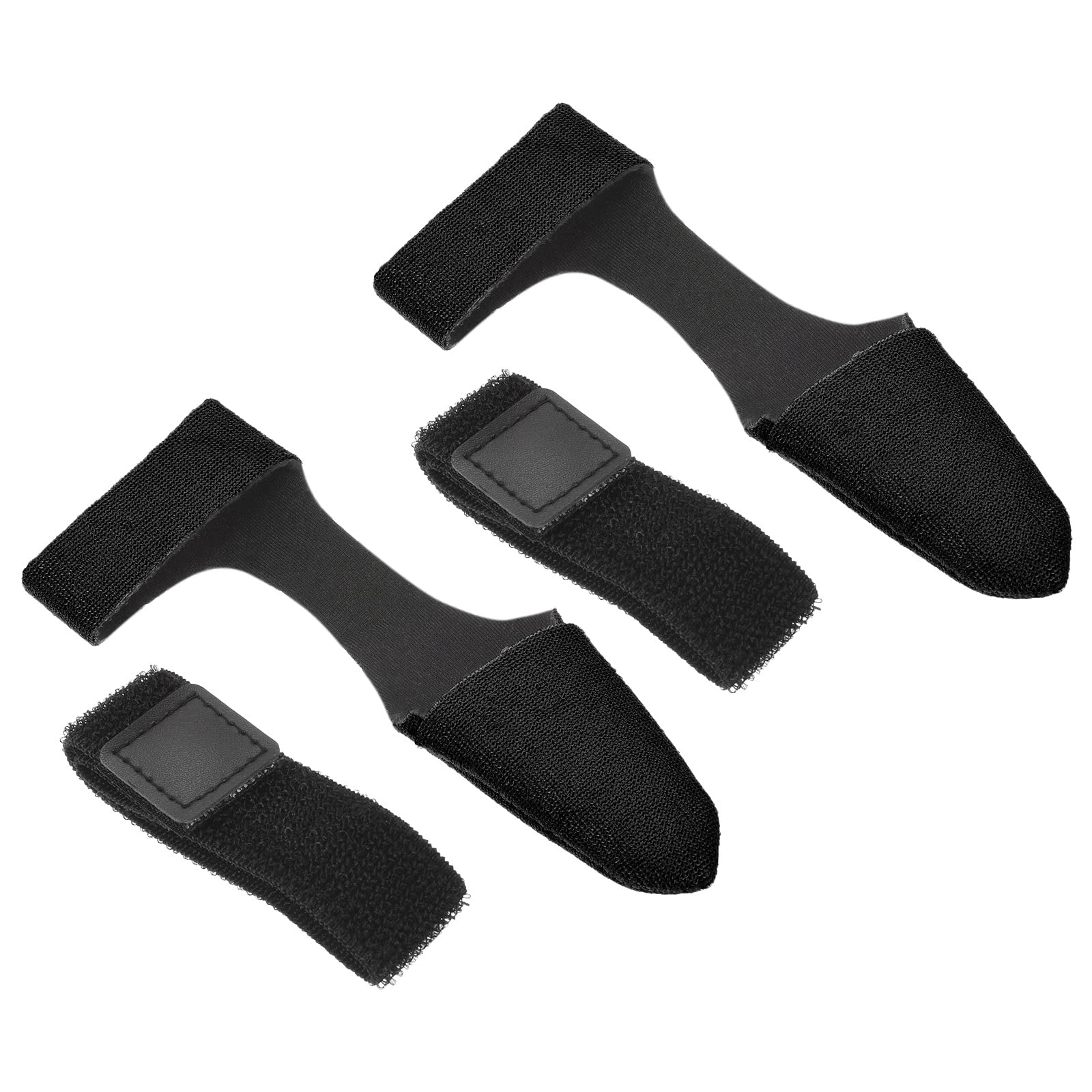 PATIKIL Fishing Rod Tip Cover and Tie, 2 Pack Cane Sleeve Protector Case Fastening Strap Accessories, Black