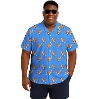 ROCK ATOLL Men's Colorful Short Sleeve Button-Down Shirt – Fun Printed Hawaiian Aloha Casual Shirt