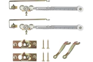 REIGAHOOD 2 Set Pocket Door Soft Close Top Hanger Assemblies Fit for Johnson P/N #1060 & #1062, Works with 100, 134F, 138F, 2610F Series Track, 1" Nylon Ball Bearing Tri-Wheel, Bi-Direction