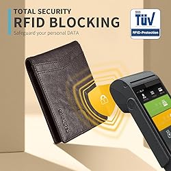 RUNBOX Wallet for Men Slim Rfid Leather 2 ID Window