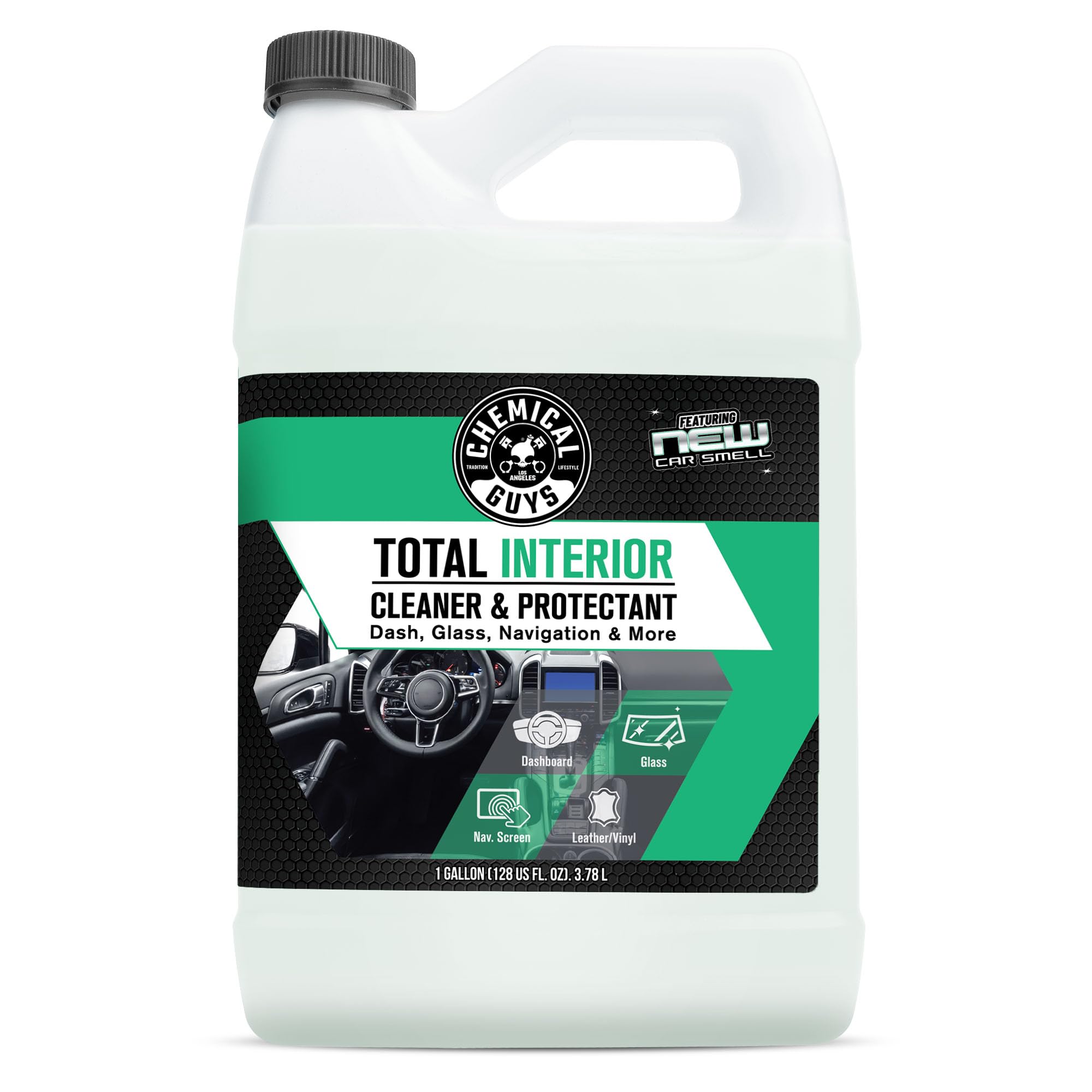 Chemical Guys Total Interior Cleaner and Protectant, New Car Smell (Safe for Cars, Trucks, SUVs, Jeeps, RVs & More) 128 fl oz - SPI234 Image