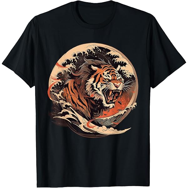 Amazon.com: Tiger Vintage Japanese Rising Sun Flag Streetwear T