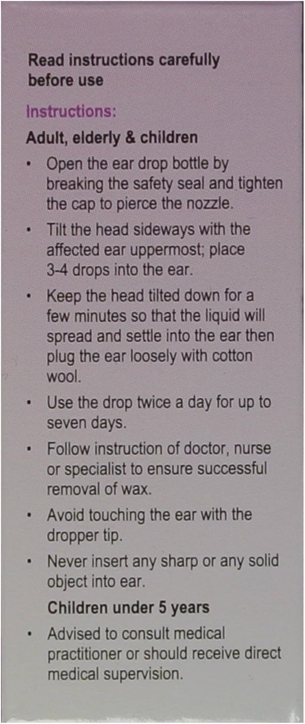 Sodium Bicarbonate Ear Drops Softens Ear Wax And Eases Discomfort (10 Packs), 10 ml (Pack of 10) - Image 4