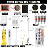 Nadinsta 85Pcs Puncture Repair Kit for Bike Tire Portable Storage Box view 2