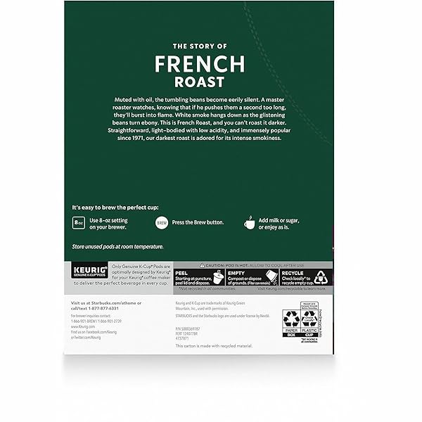 STARBUCKS® SINGLE-SERVE COFFEE K-CUP®, FRENCH ROAST, CARTON OF 24
