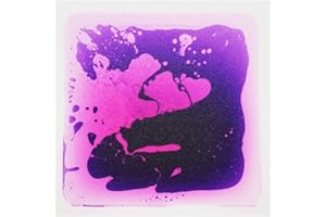 LONGKING 12" X 12" Sensory Tiles for Activity Play Centers for Children, Sensory Floor Tiles, Liquid Floor Tiles, Autism Sensory Poducts, Purple