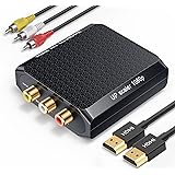 WENTER RCA to HDMI Converter, 1080P AV to HDMI Converter, Mini Composite CVBS Audio Video Adapter Supports PAL/NTSC for VCR/V