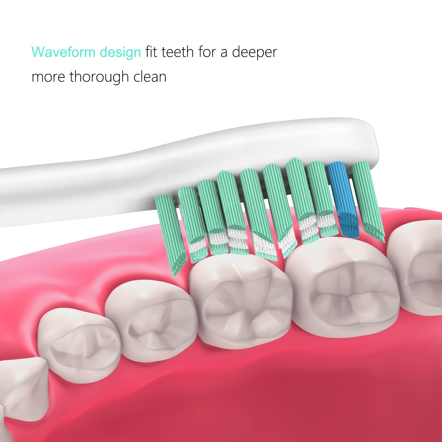 Sonifresh Sonicare Replacement Heads - Toothbrush Heads For Philips Sonicare E-Series HX7002,4 Pack