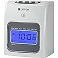 Lathem 400E-KIT Top-Feed Electronic Time Clock Bundle Kit Time Clock, Gray, 8.5" x 7.4" x 5" (400EKIT)