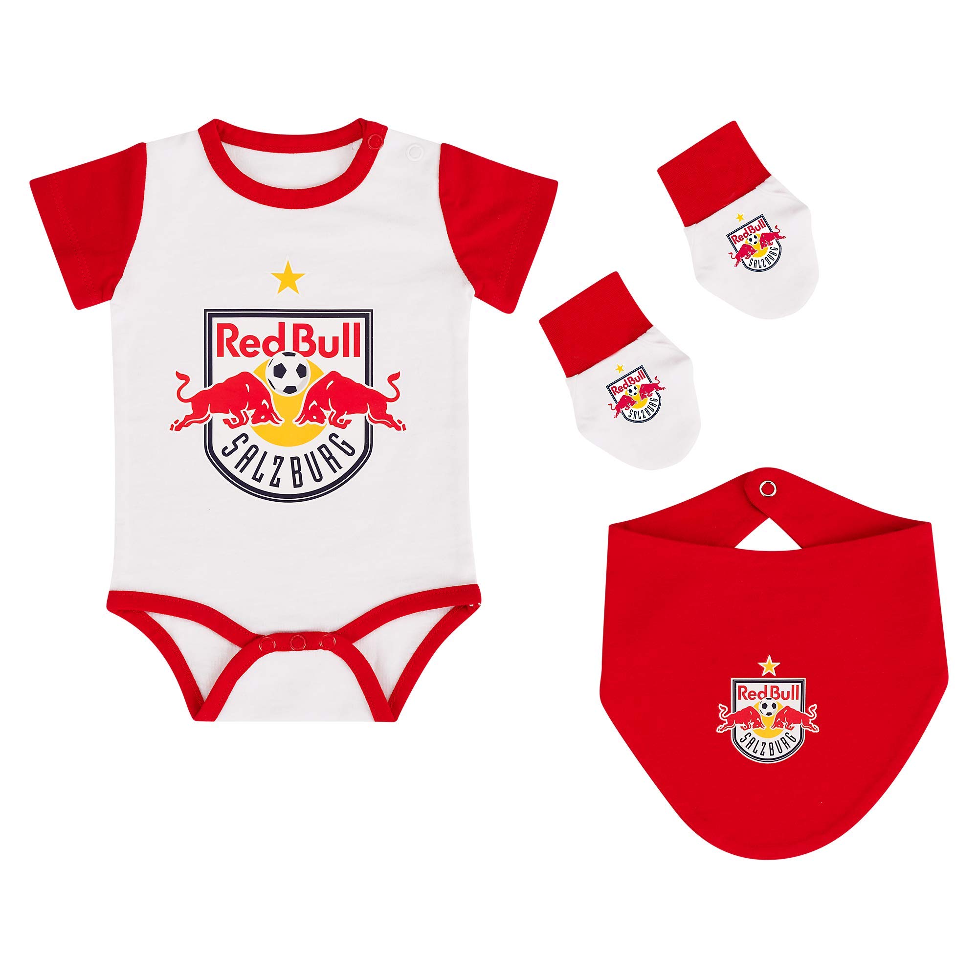 Red Bull Salzburg, Baby Set Kids 0 to 1 Month - Official Merchandise Red