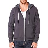 BELLA+CANVAS ® Unisex Sponge Fleece Full-Zip Hoodie - Dark Grey