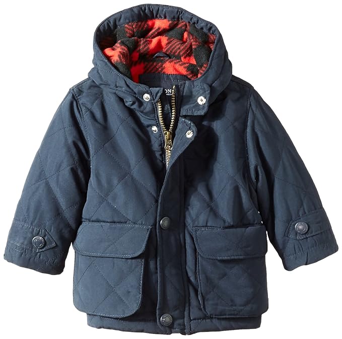 London Fog Baby Quilted Barn Jacket Navy 24 Months Amazon In