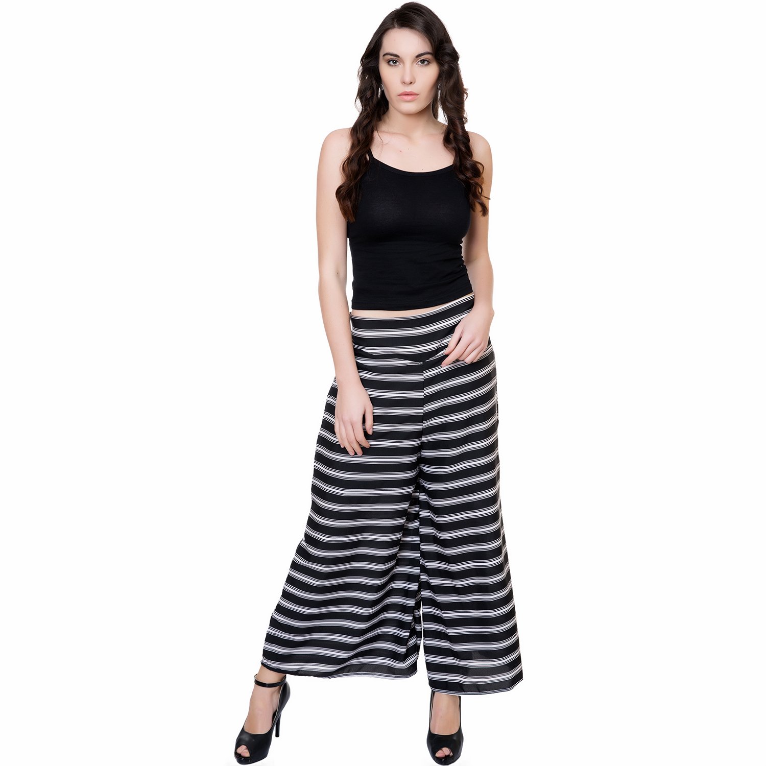 tashi printed poly crepe stylish plazzo for women pack of 2