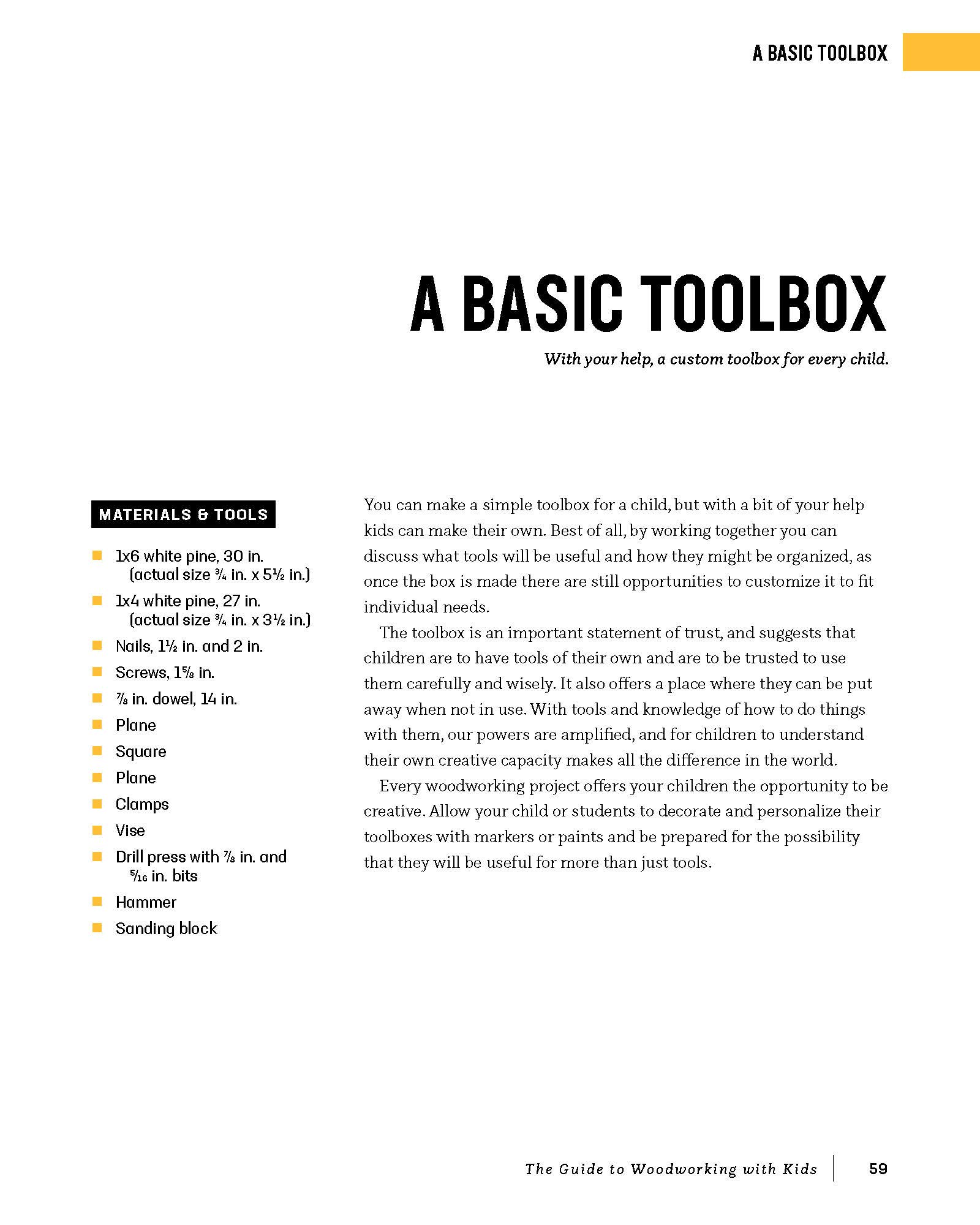 The Guide to Woodworking with Kids: Craft Projects to Develop the Lifelong Skills of Young Makers