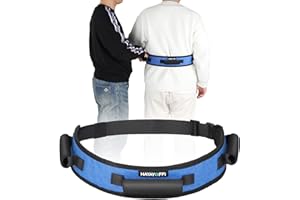 HayaYoffi Gait Belt with Handles for Seniors, Transfer Gait Belts for Lifting Elderly, Physical Therapy Sit to Stand Patient Lift Aid Assist (Blue)