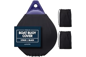 Byllstore Boat Buoy Covers | 1, 2 & 4-Pack | Black | Diameter x Length: 15″ x 19″ & 17.5″ x 21″ | Polyester (2-Pack & 15″ x 19″)