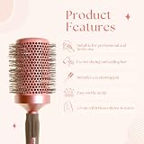 Head Jog 80 Pink 60mm Ceramic Radial Hair Brush Nylon Bristle Blow Dry Styling view 3