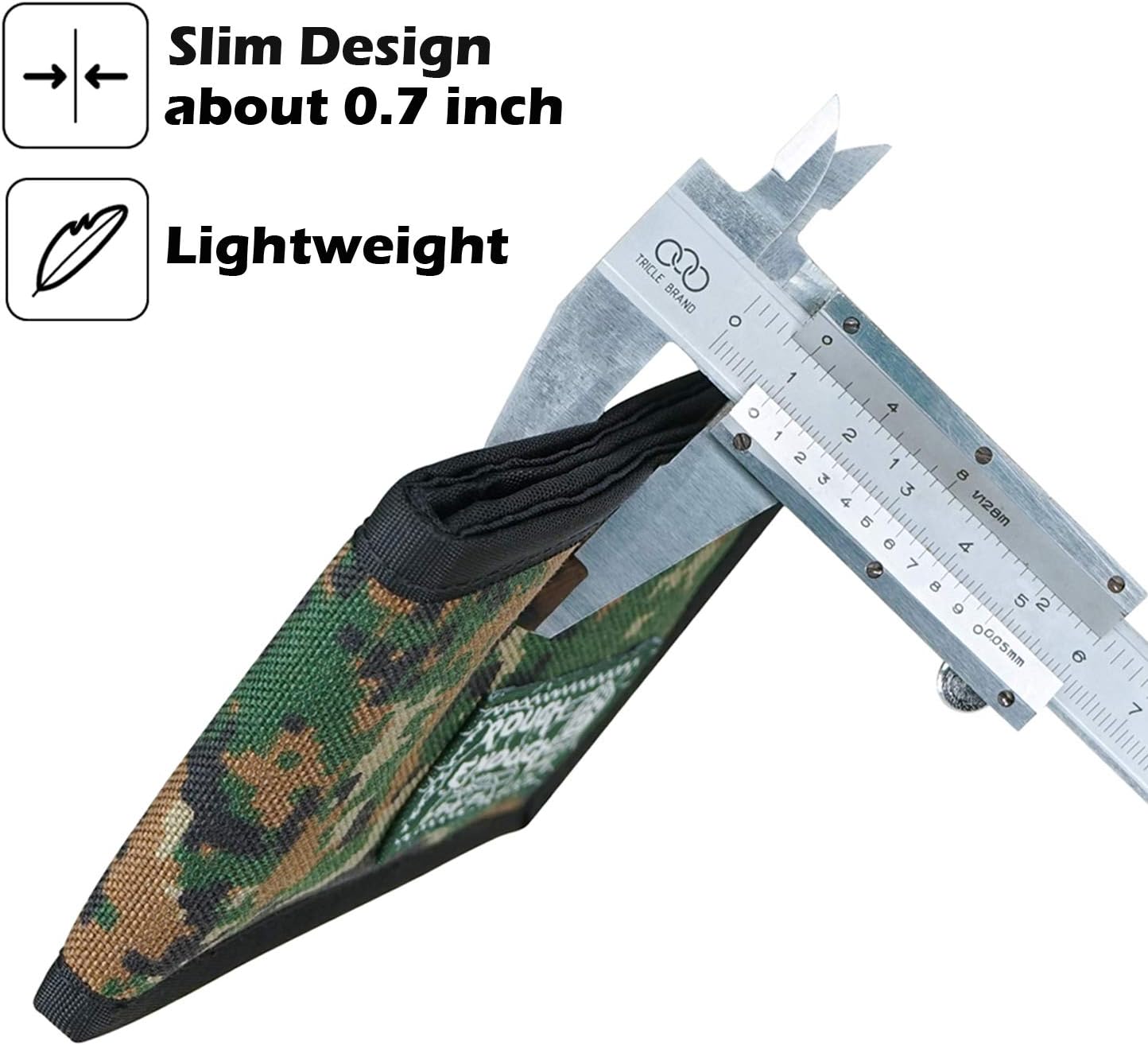 Rough Enough Camo Slim Minimalist Kids Wallet for Boys Mens Front Pocket Keychain Wallet Coin Purse Credit Card Holder with Zipper Pocket Insert Key Tag Ring in Military Army Design Unique Gifts - Image 4