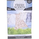 Fresh Scents Clean Clothes Scented Sachet 3 Pack | Air Freshener Packets for Drawers, Closets, Cars, Long Lasting Home Fragrance