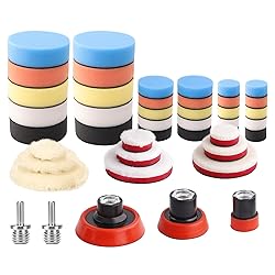 ZFE Car Foam Drill Polishing Pad Kit, 44Pcs 1inch