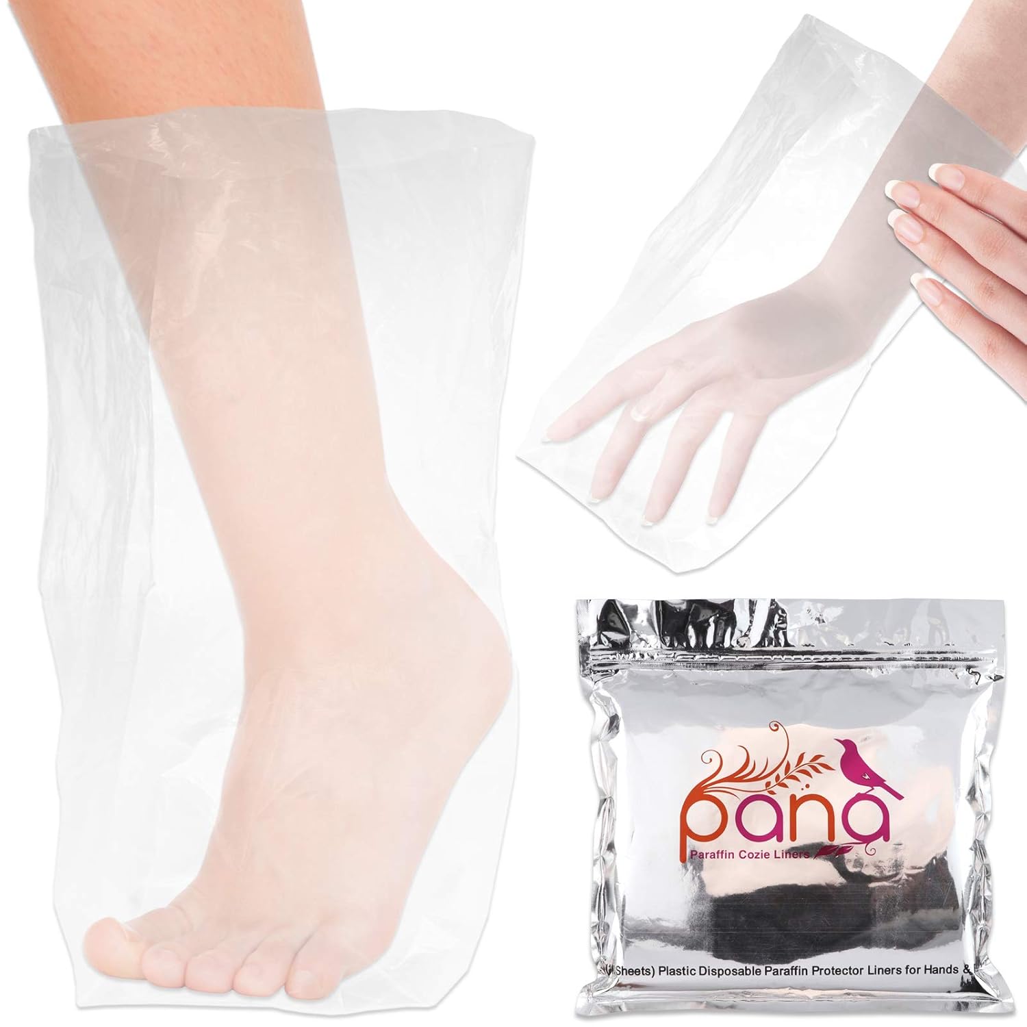 100 Counts - Pana Paraffin Wax Thermal Mitt Bath Liners for Hand or Foot Professional or Personal Use, 15 x 10 Inches : Beauty