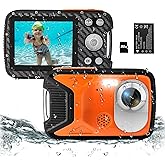 YEEIN 16FT Underwater Camera 30MP Waterproof Digital Camera with 32G Card and Rechargeable Battery, 18X Zoom Point and Shoot 