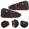 KEMIMOTO Door Bags Compatible with RZR, Upgraded Zipper Storage Bags with Cup Holder and Removable Knee Pad Compatible with 2